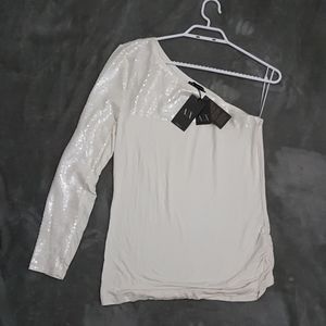 Armani Exchange one shoulder dress top